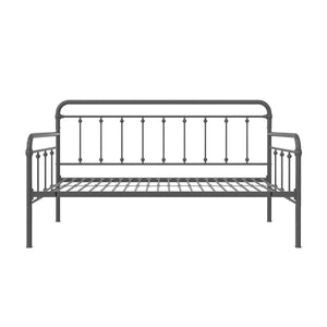 DHP Locky Metal Daybed with Pop Up Trundle - Antique Gunmetal - Twin-Over-Twin