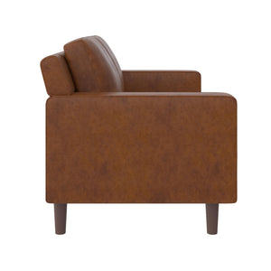 DHP Brynn Loveseat - Camel Faux Leather