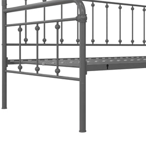 DHP Locky Metal Daybed with Pop Up Trundle - Antique Gunmetal - Twin-Over-Twin