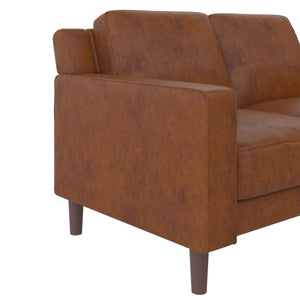 DHP Brynn Loveseat - Camel Faux Leather
