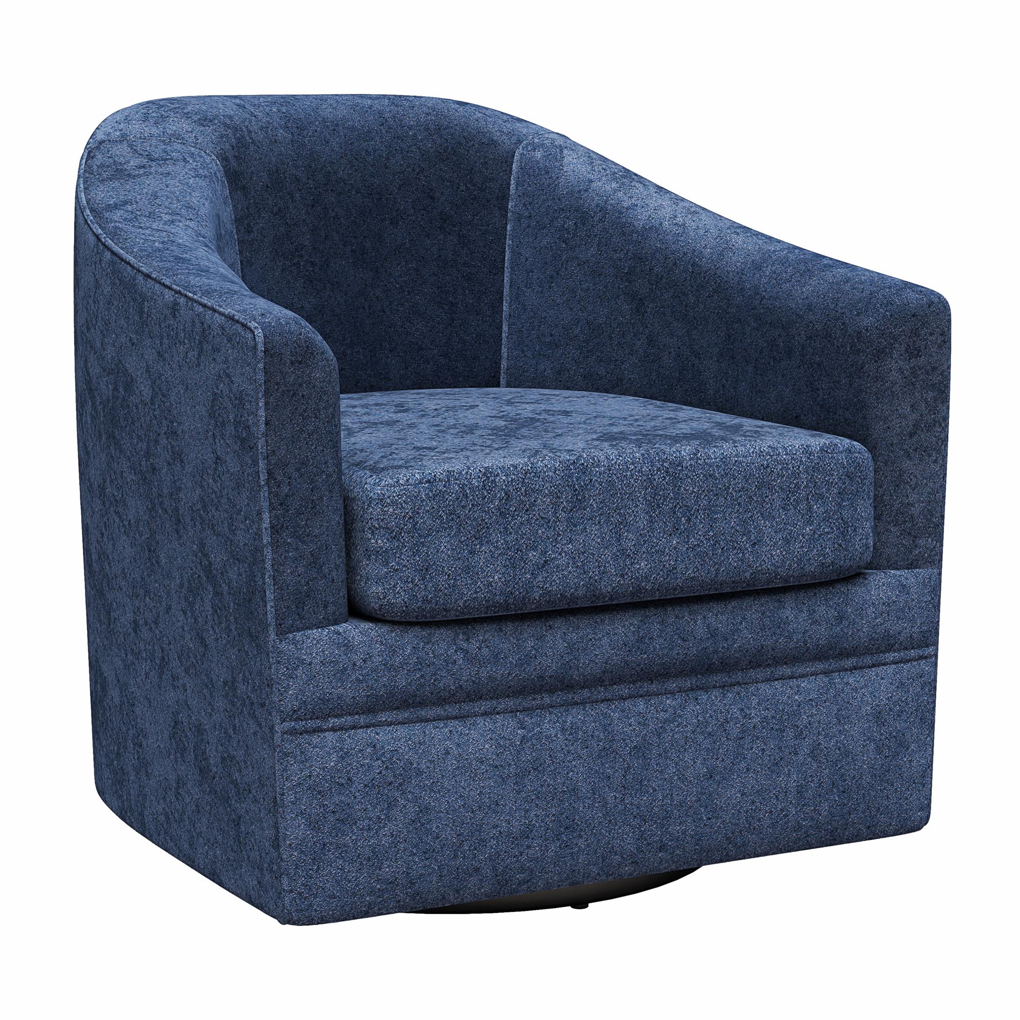 DHP Remily Swivel Accent Chair - Navy - 1-Seater