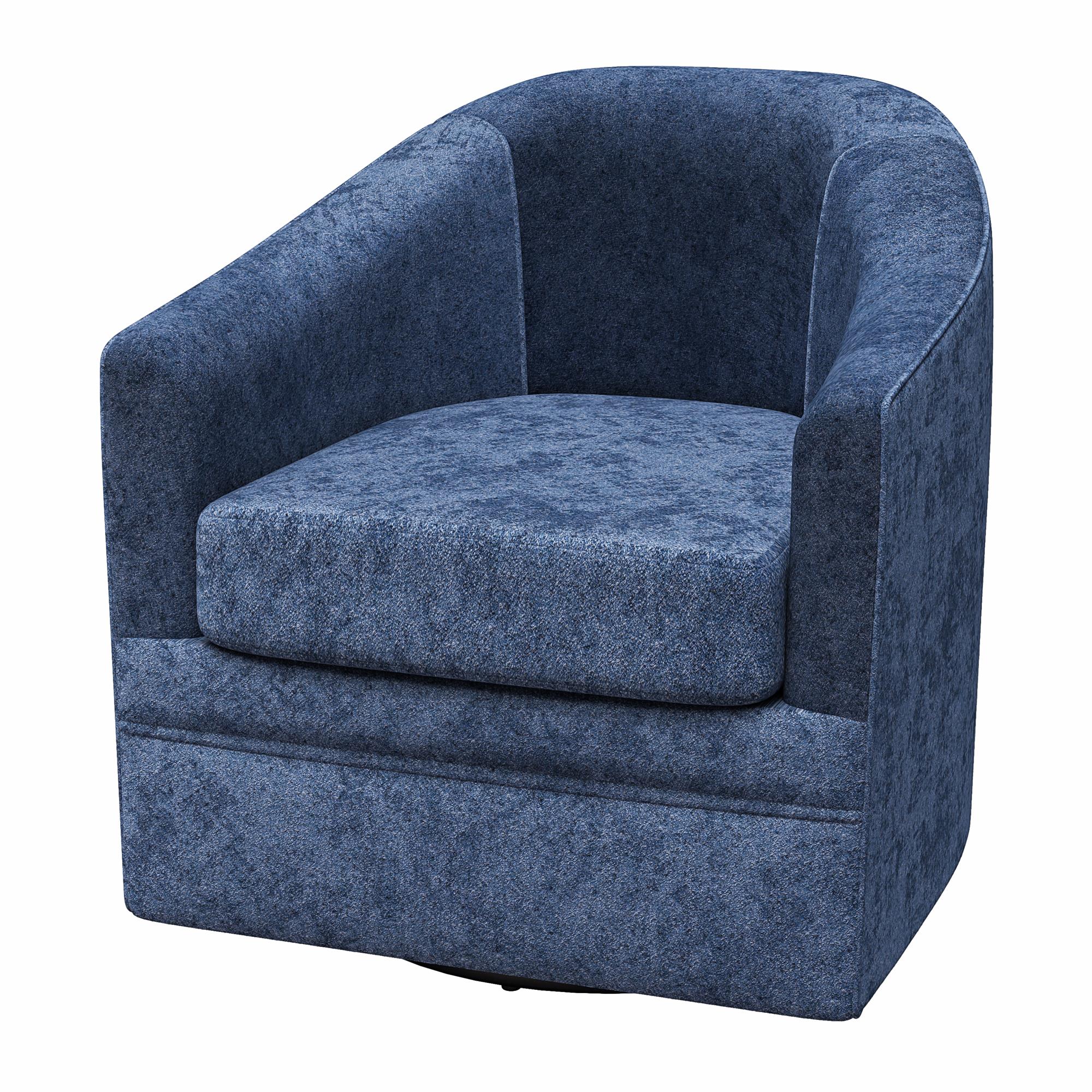 DHP Remily Swivel Accent Chair - Navy - 1-Seater