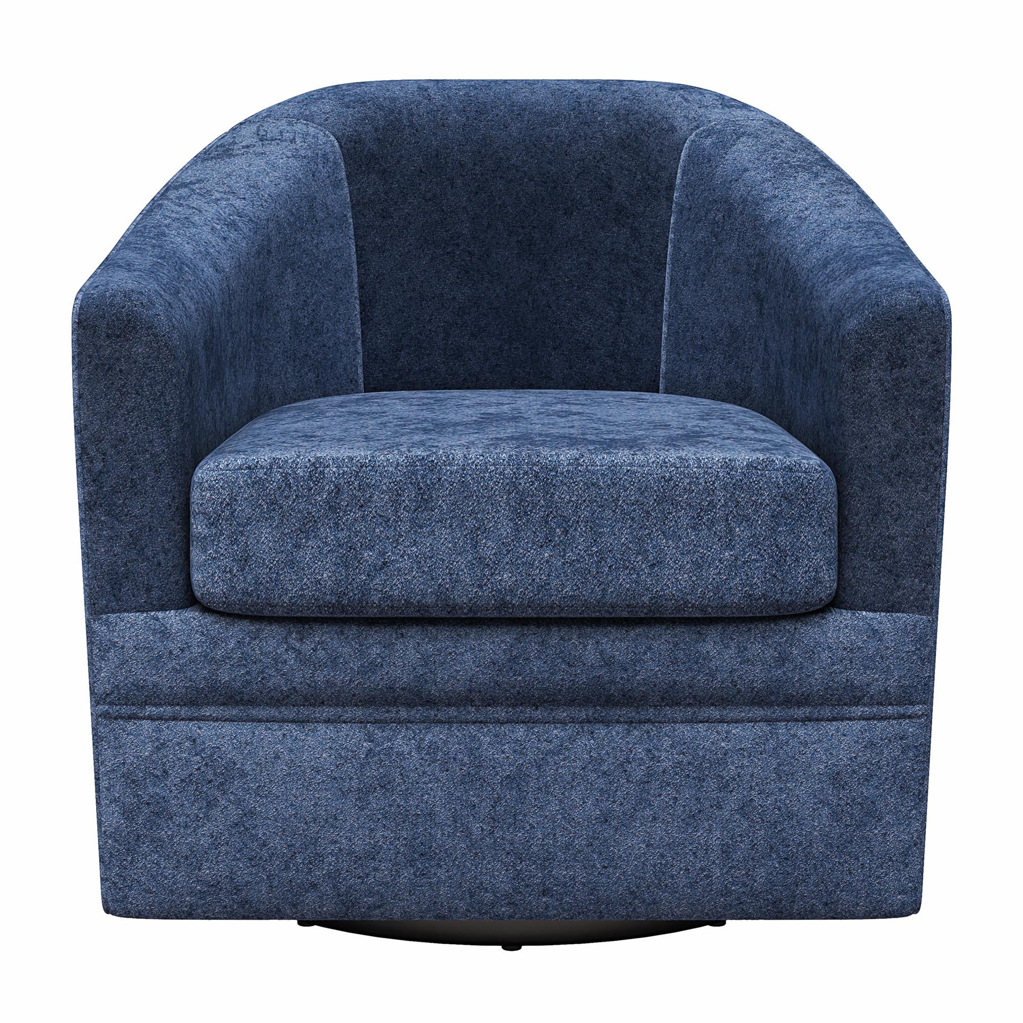 DHP Remily Swivel Accent Chair - Navy - 1-Seater