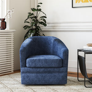 DHP Remily Swivel Accent Chair - Navy - 1-Seater