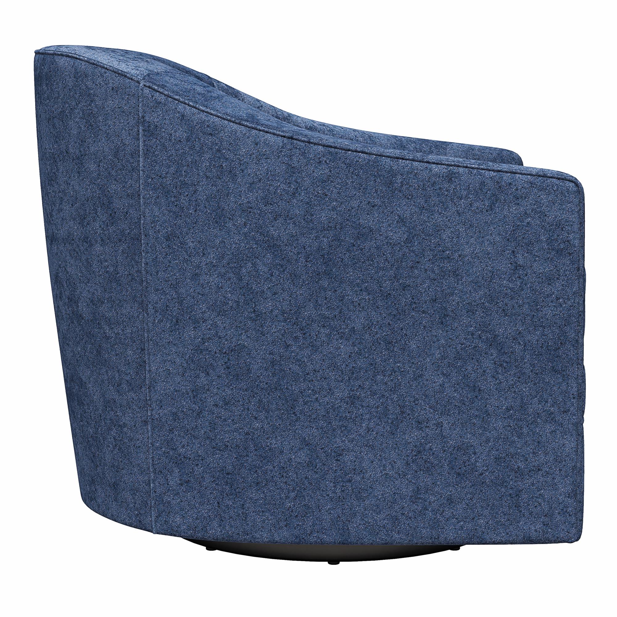 DHP Remily Swivel Accent Chair - Navy - 1-Seater