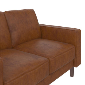 DHP Brynn Loveseat - Camel Faux Leather