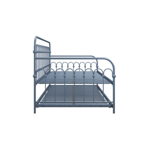 Novogratz Bright Pop Metal Daybed with Trundle - Stone Blue  - Twin