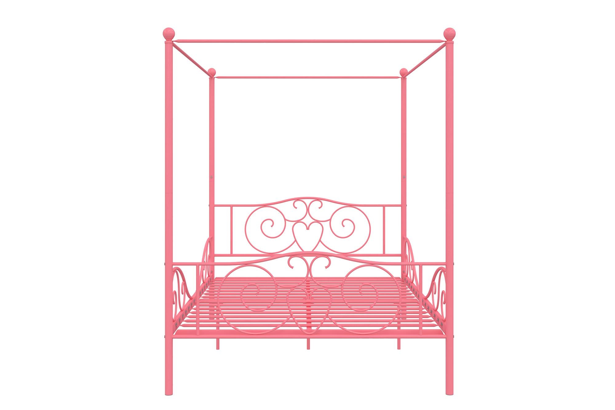 DHP Canopy Metal Bed - Pink - Full