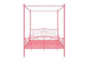 DHP Canopy Metal Bed - Pink - Full