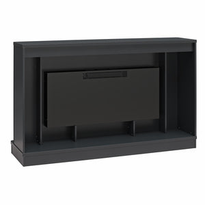 CosmoLiving Rene Electric Fireplace Mantel 65" TV Stand with Multi-Color Flame and Crystal Ember Bed - Black
