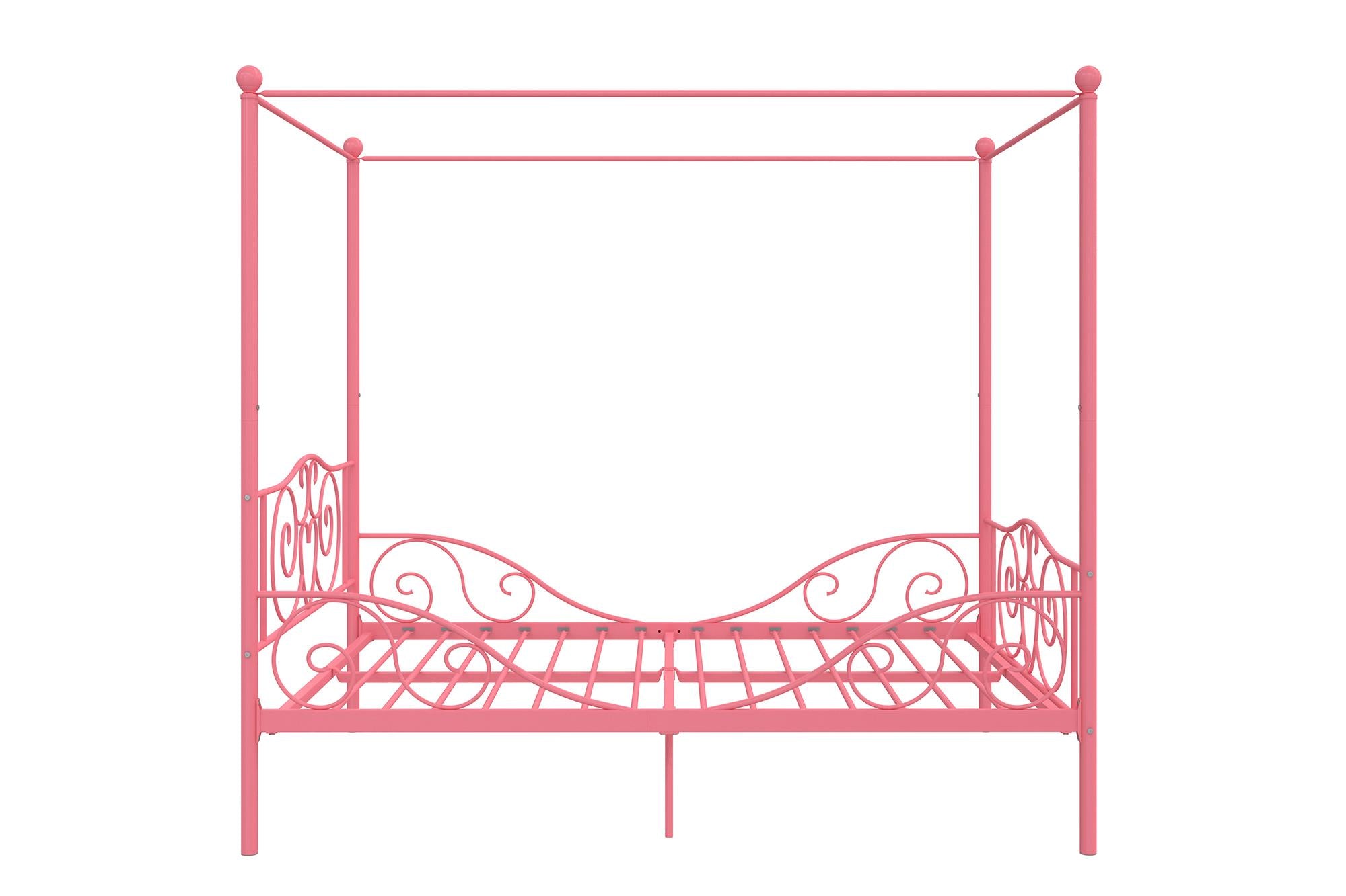 DHP Canopy Metal Bed - Pink - Full