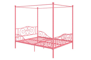 DHP Canopy Metal Bed - Pink - Full