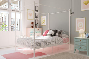 DHP Canopy Metal Bed - Off White - Full