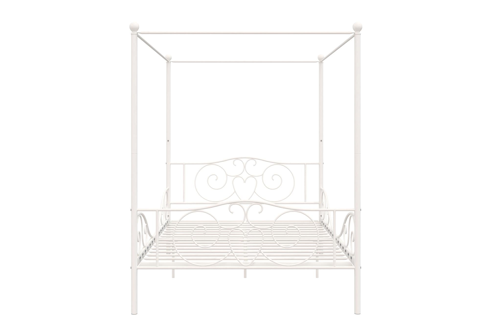 DHP Canopy Metal Bed - Off White - Full