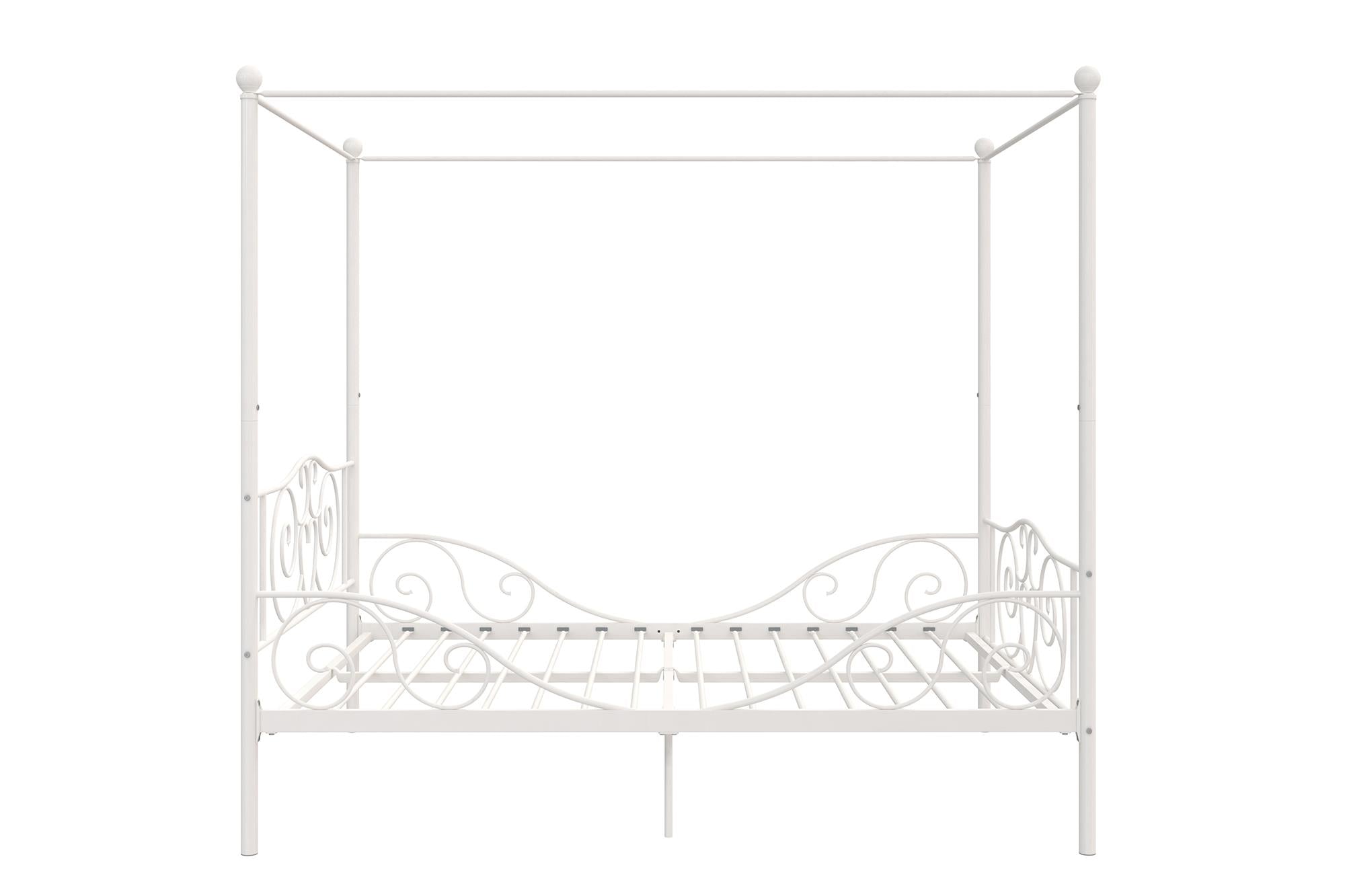 DHP Canopy Metal Bed - Off White - Full