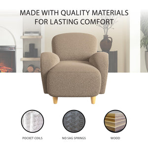 Mr. Kate Primrose Upholstered Accent Chair - Brown - 1-Seater