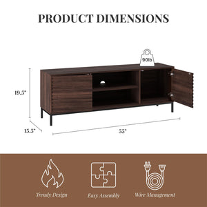 Ren Home Jarrel TV Board - Walnut