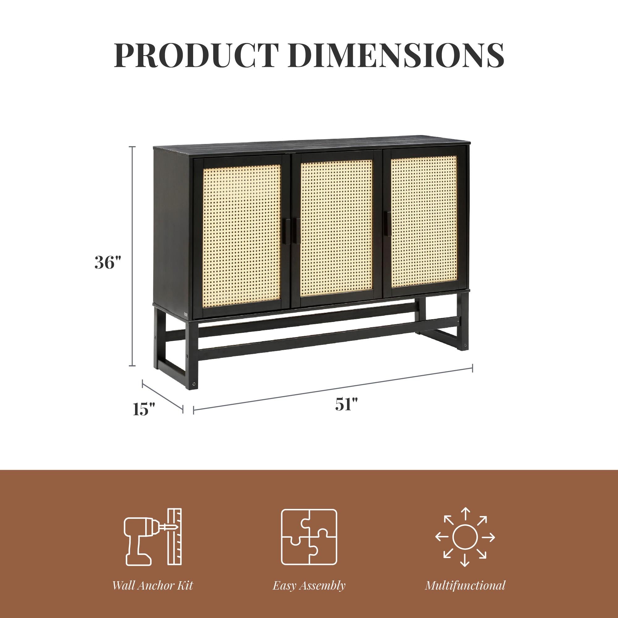 Ren Home Talo Sideboard - Espresso
