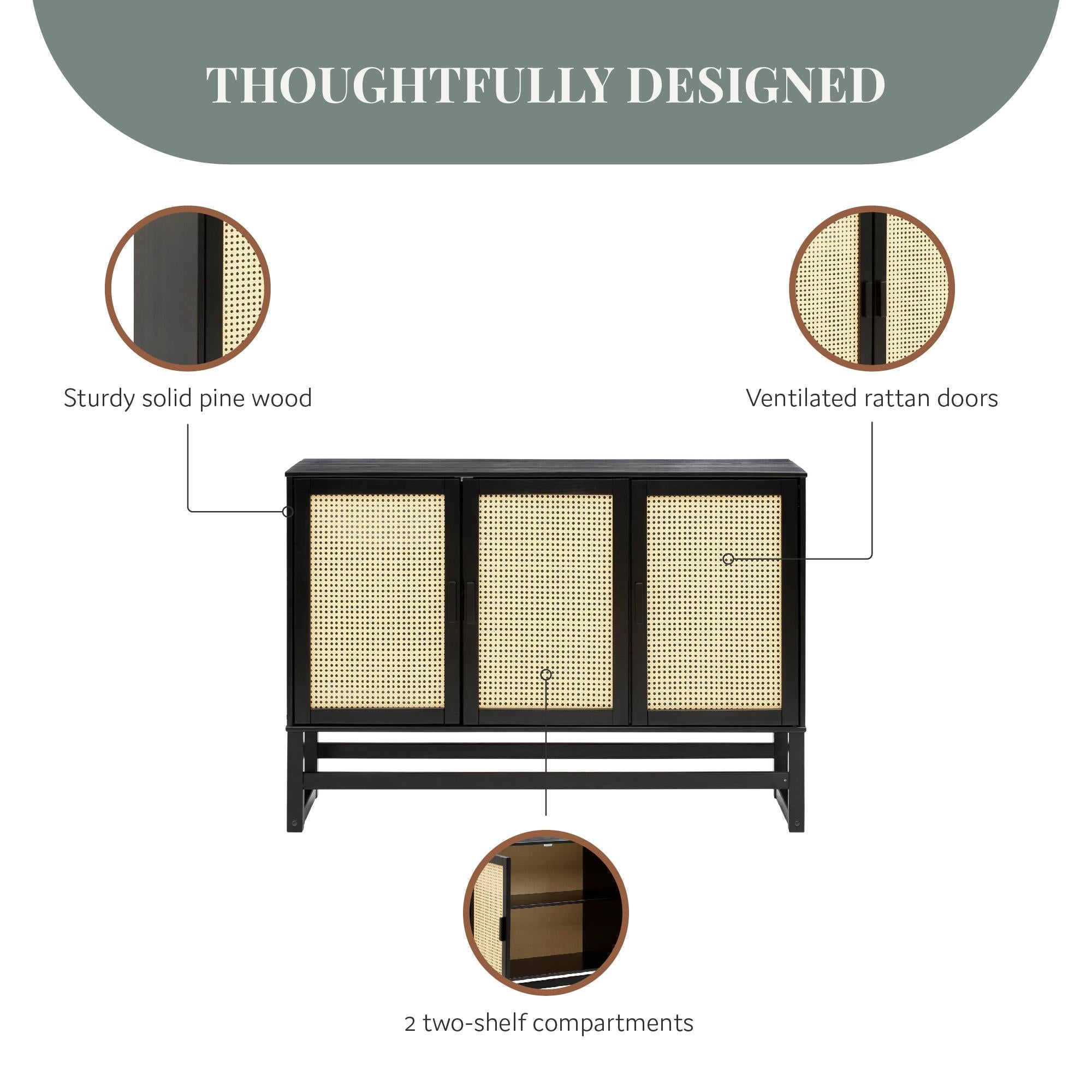 Ren Home Talo Sideboard - Espresso