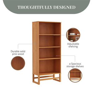 Ren Home Talo 4 Shelf Bookcase - Natural