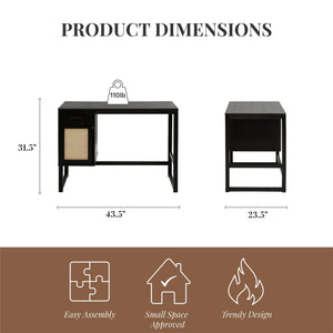 Ren Home Talo Desk - Espresso