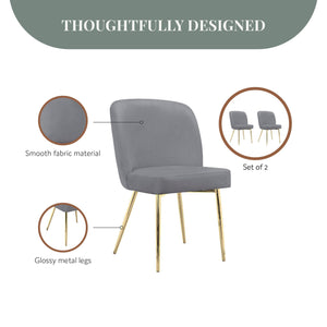 Ren Home Trina Dining Chair, Set of 2 - Gray - Set of 2