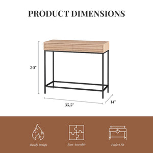 Ren Home Jarrel Console Table - Natural