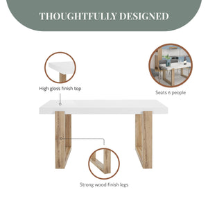 Ren Home Arvid Dining Table - White