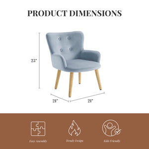 Ren Home Astrid Kids Accent Chair - Light Blue
