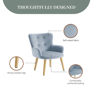 Ren Home Astrid Kids Accent Chair - Light Blue