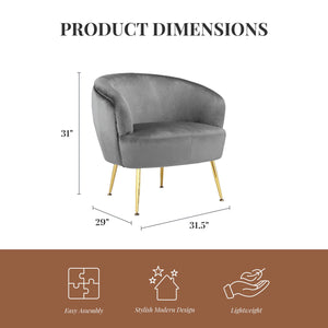 Ren Home Kara Accent Chair - Gray