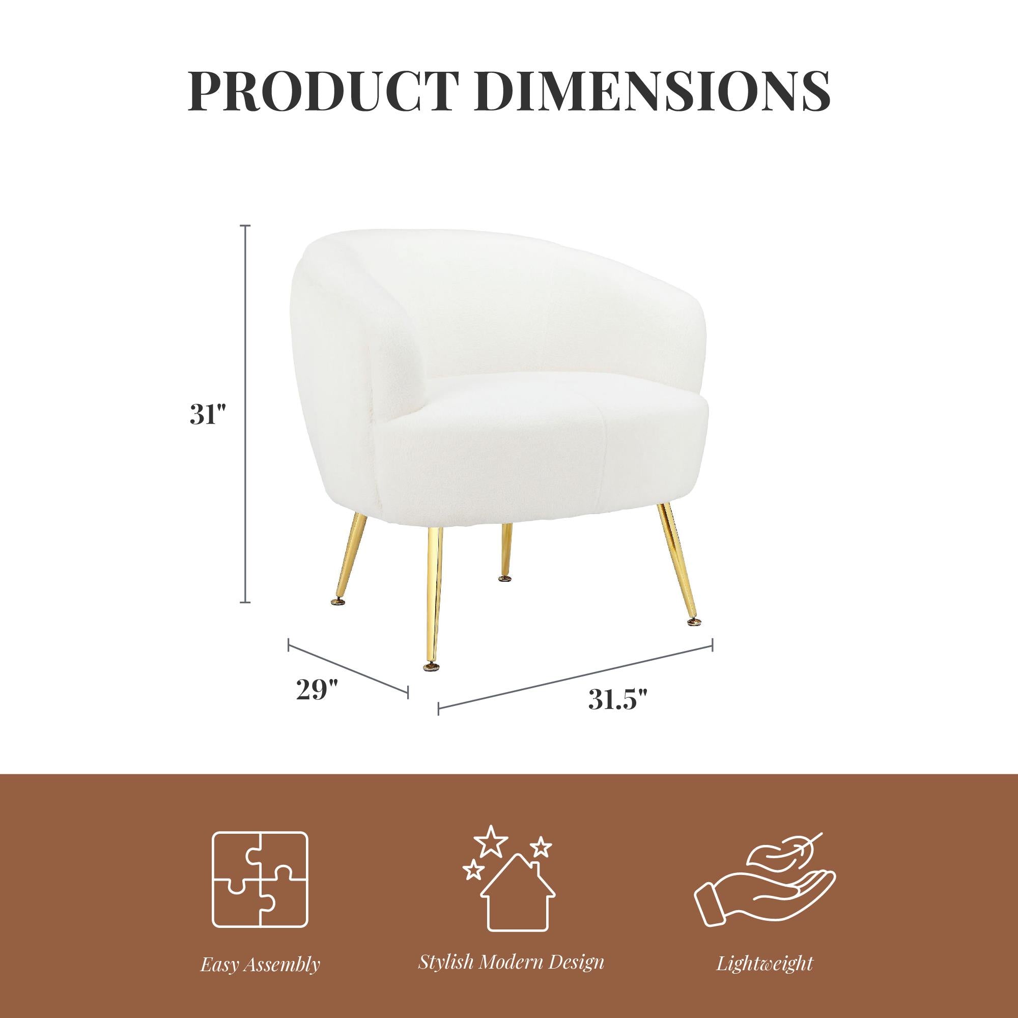 Ren Home Kara Accent Chair - White