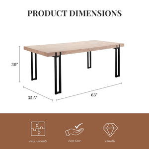 Ren Home Kent Dining Table - Light Oak