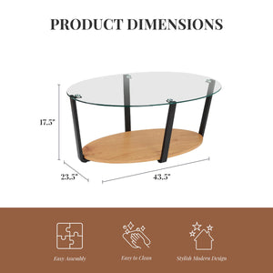 Ren Home Nessa Coffee Table - Natural Oak