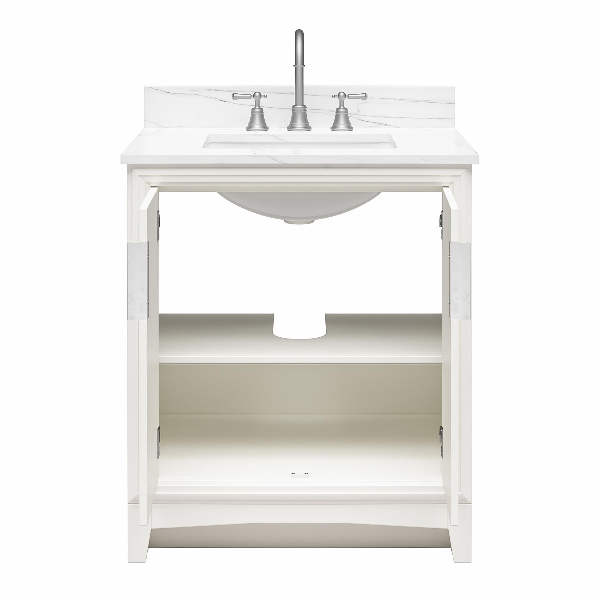 RealRooms Hannson 30" Bathroom Vanity with Sink - White - 30"
