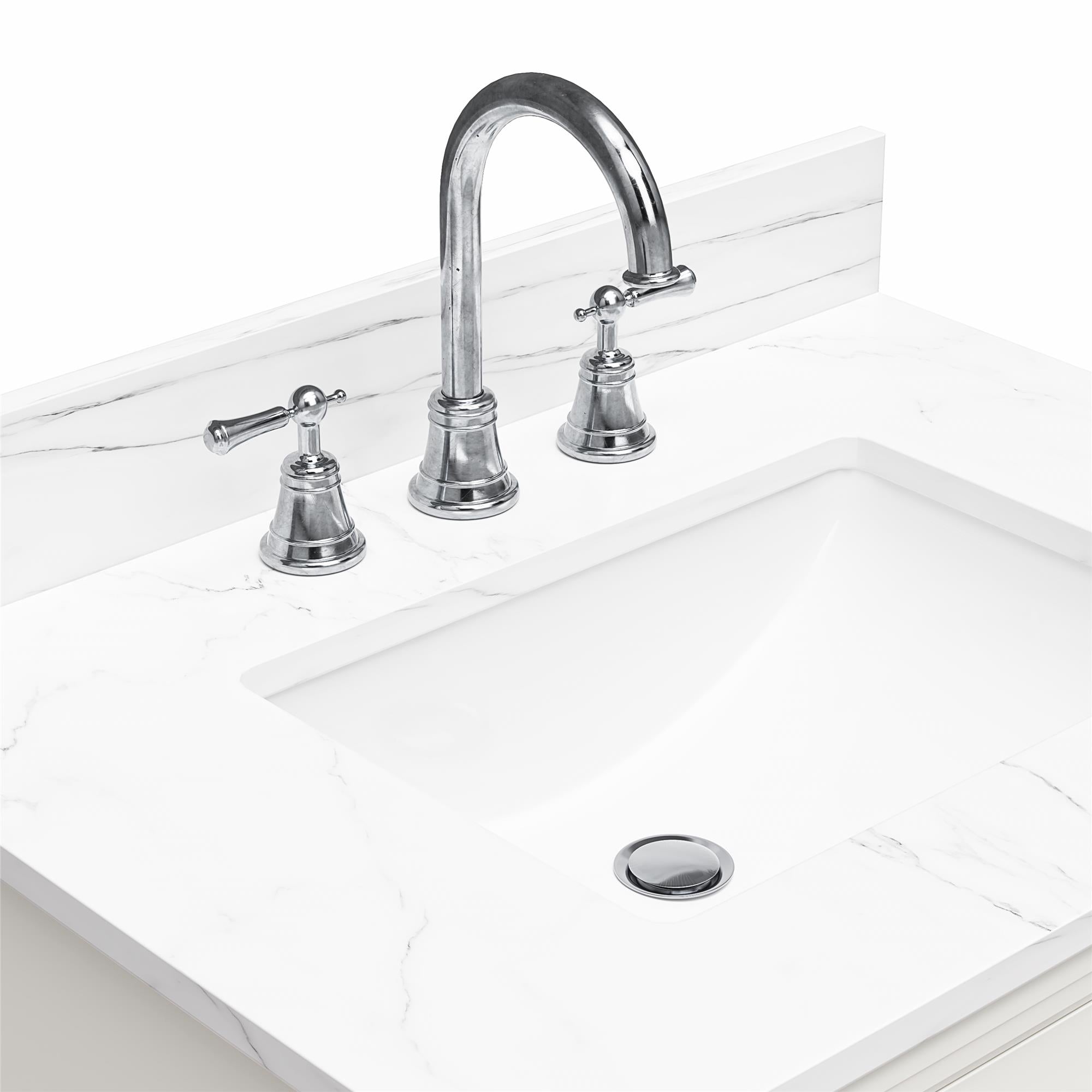 RealRooms Hannson 30" Bathroom Vanity with Sink - White - 30"