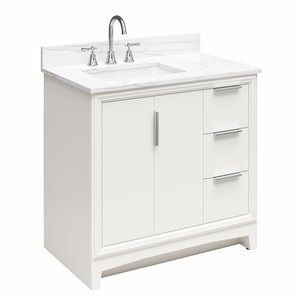 RealRooms Hannson 36" Bathroom Vanity with Sink - White - 36"