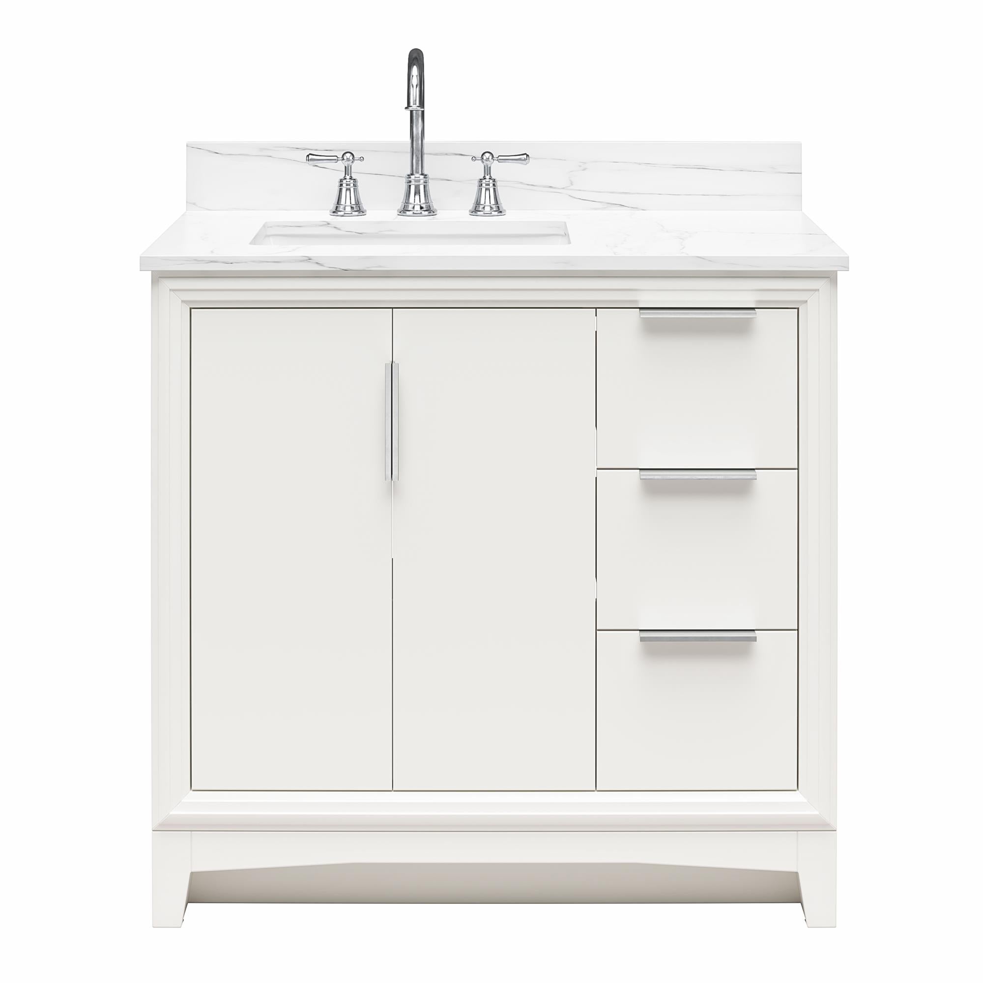 RealRooms Hannson 36" Bathroom Vanity with Sink - White - 36"