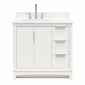 RealRooms Hannson 36" Bathroom Vanity with Sink - White - 36"