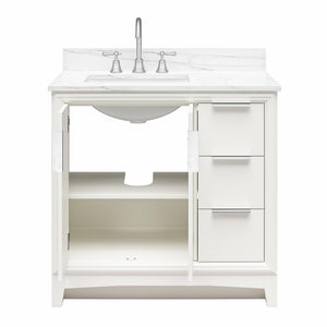RealRooms Hannson 36" Bathroom Vanity with Sink - White - 36"