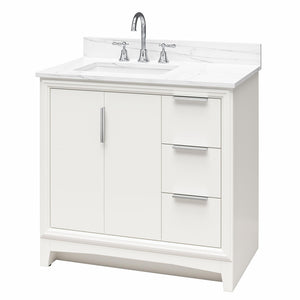 RealRooms Hannson 36" Bathroom Vanity with Sink - White - 36"