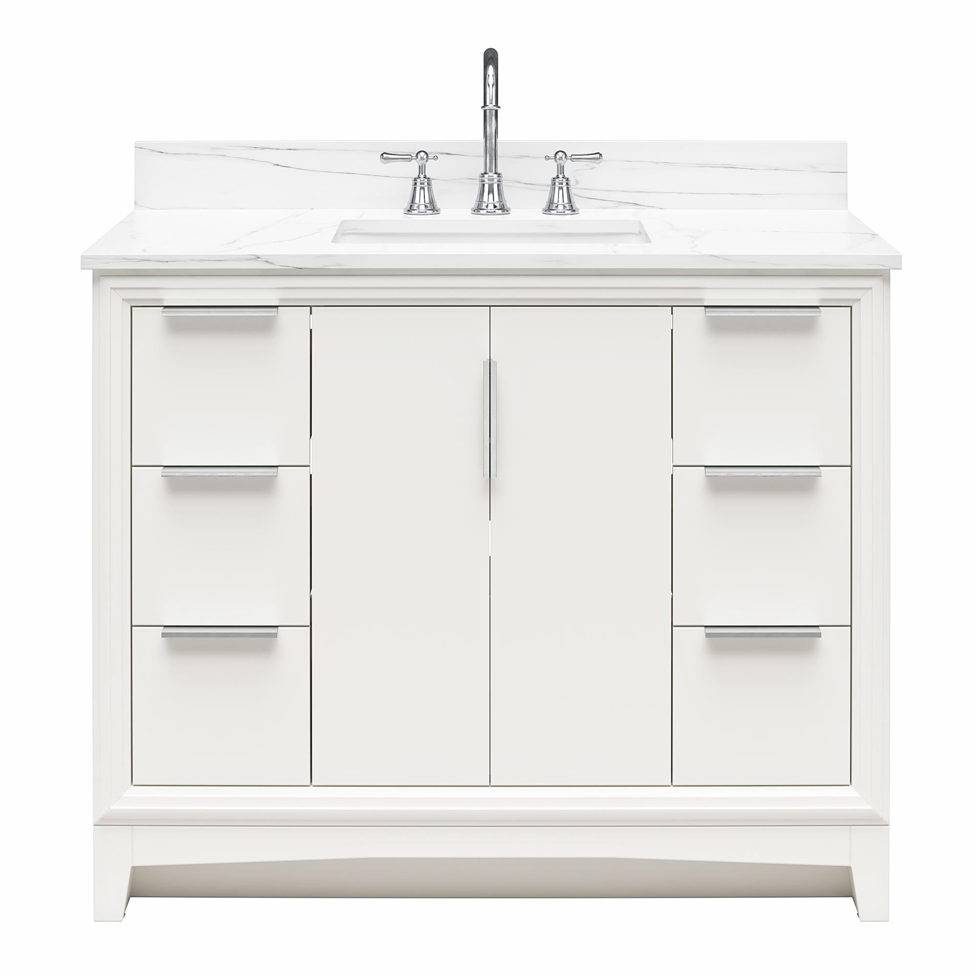 RealRooms Hannson 42" Bathroom Vanity with Sink - White - 42"