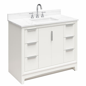RealRooms Hannson 42" Bathroom Vanity with Sink - White - 42"