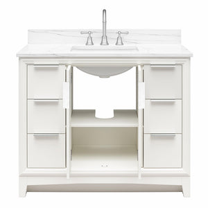 RealRooms Hannson 42" Bathroom Vanity with Sink - White - 42"