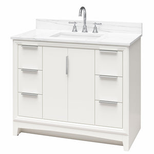 RealRooms Hannson 42" Bathroom Vanity with Sink - White - 42"