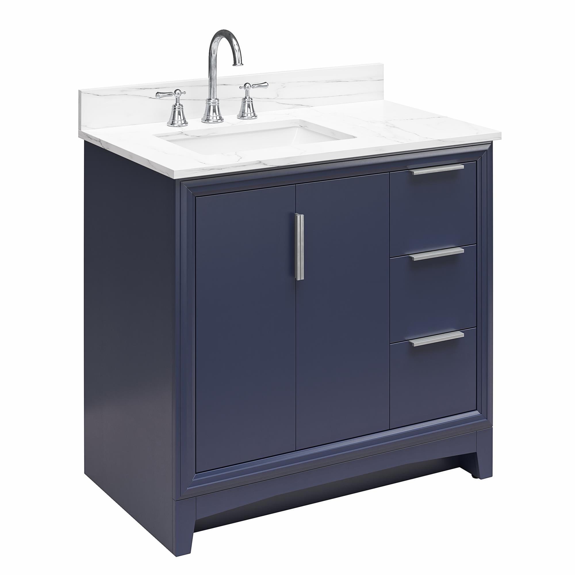 RealRooms Hannson 36" Bathroom Vanity with Sink - French Blue - 36"