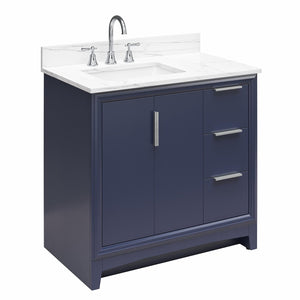 RealRooms Hannson 36" Bathroom Vanity with Sink - French Blue - 36"