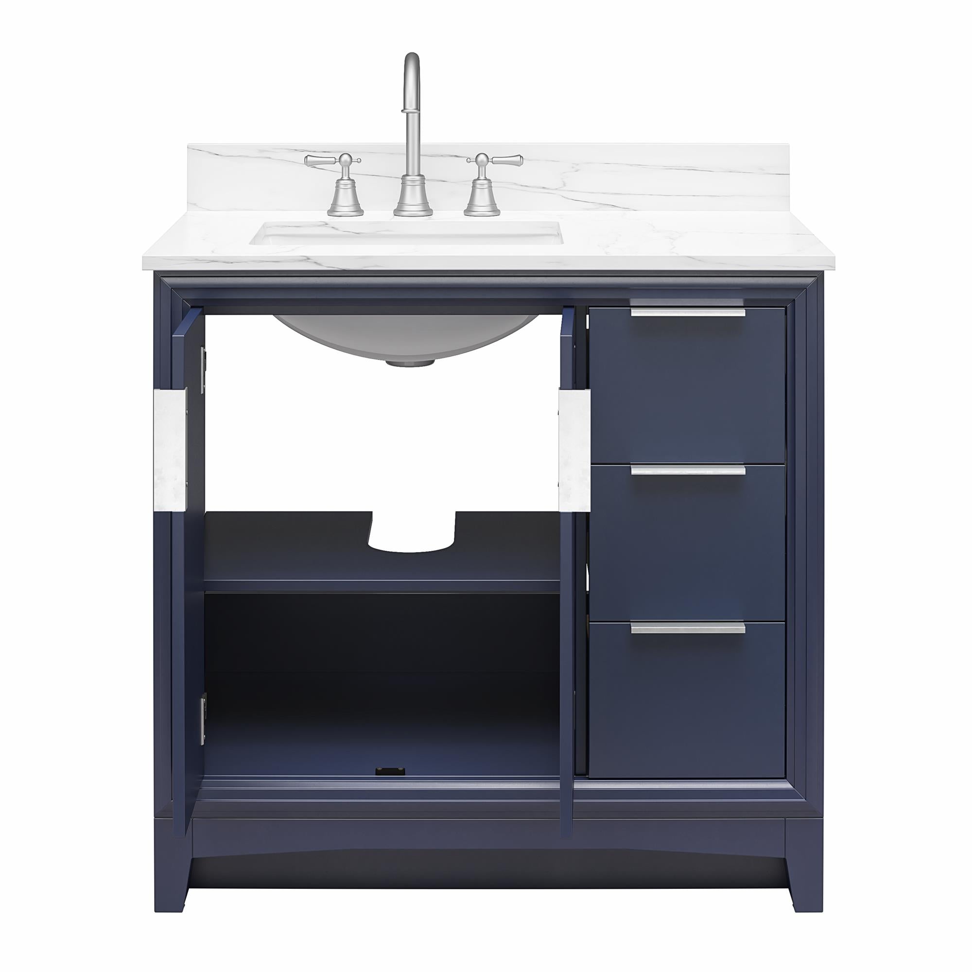 RealRooms Hannson 36" Bathroom Vanity with Sink - French Blue - 36"