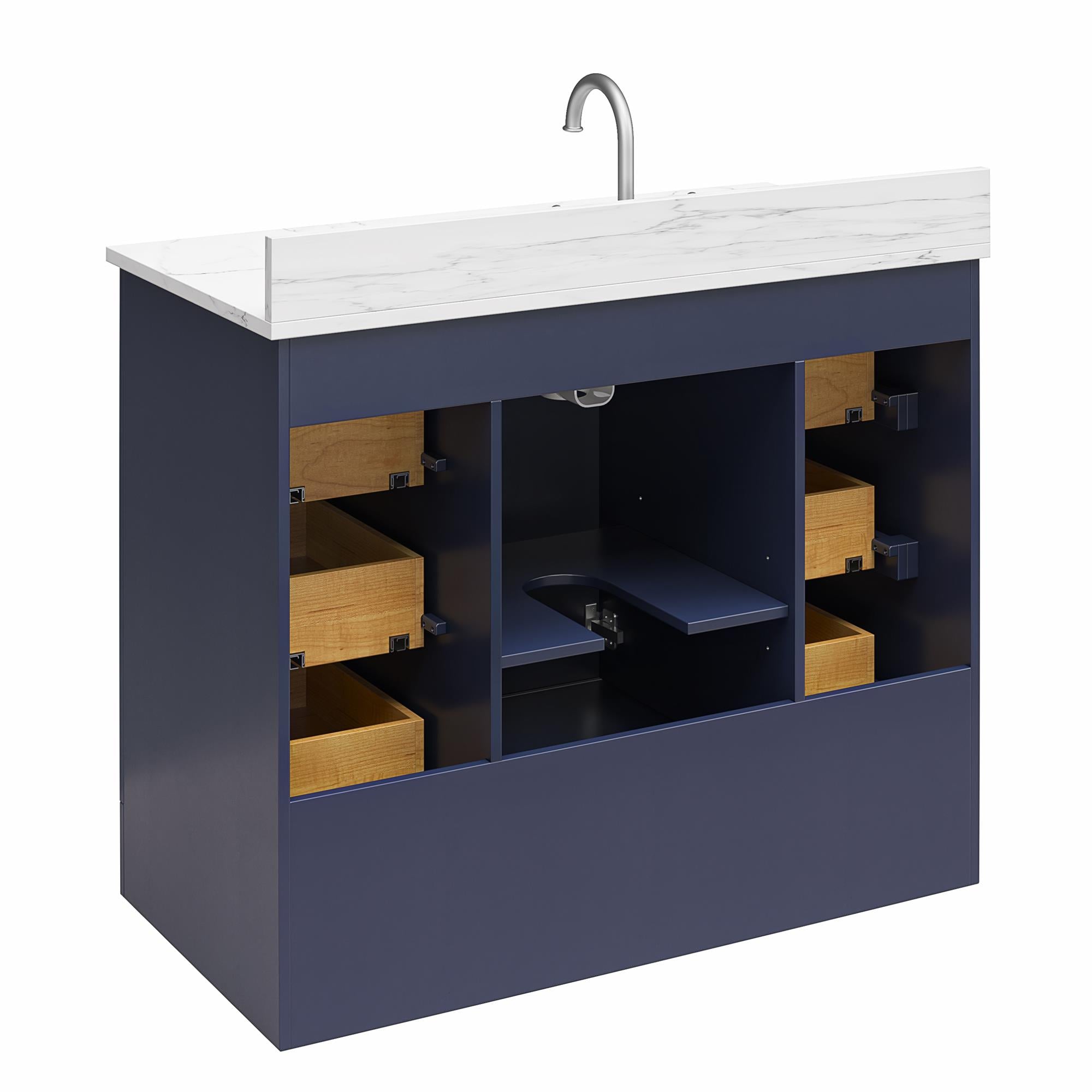 RealRooms Hannson 42" Bathroom Vanity with Sink - French Blue - 42"