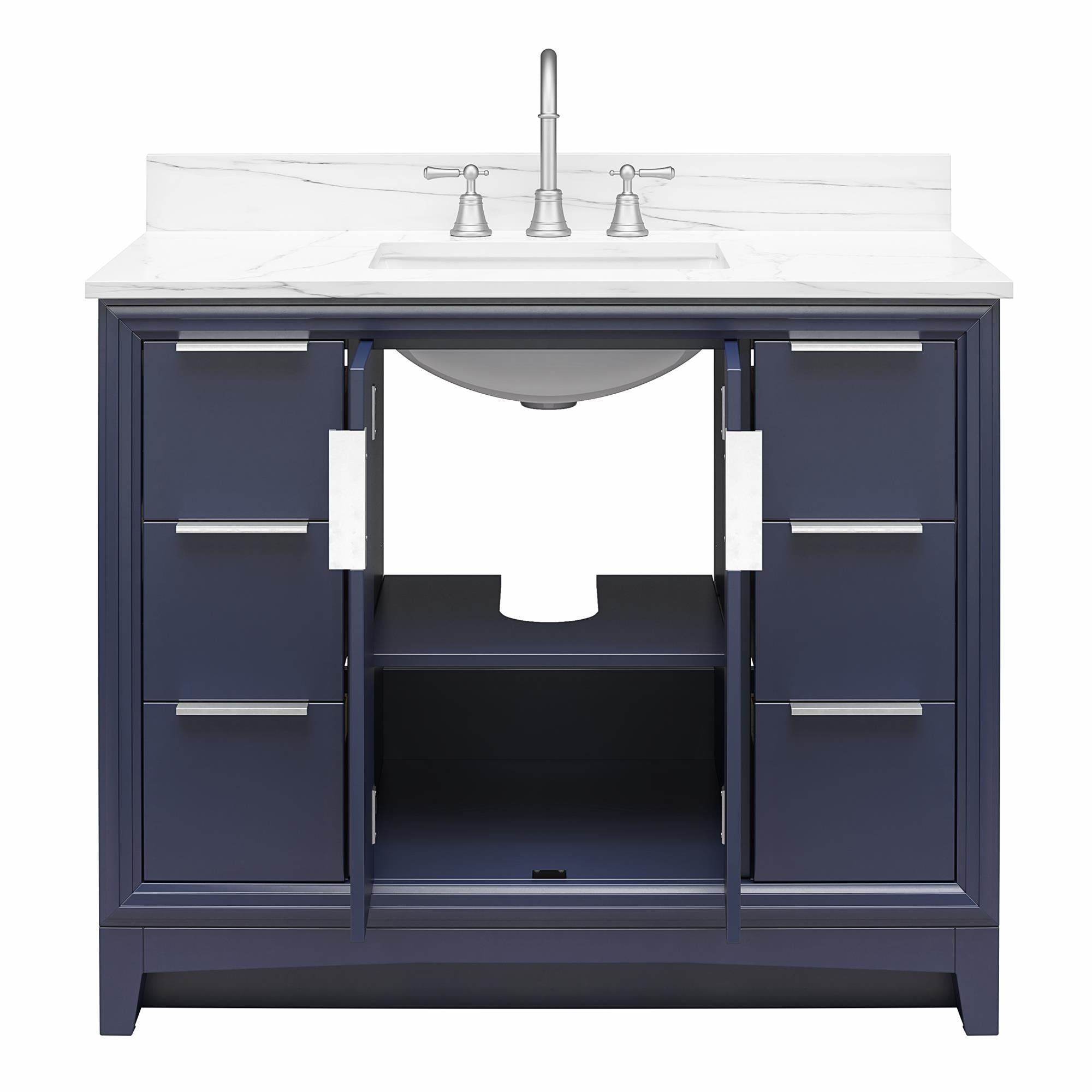 RealRooms Hannson 42" Bathroom Vanity with Sink - French Blue - 42"